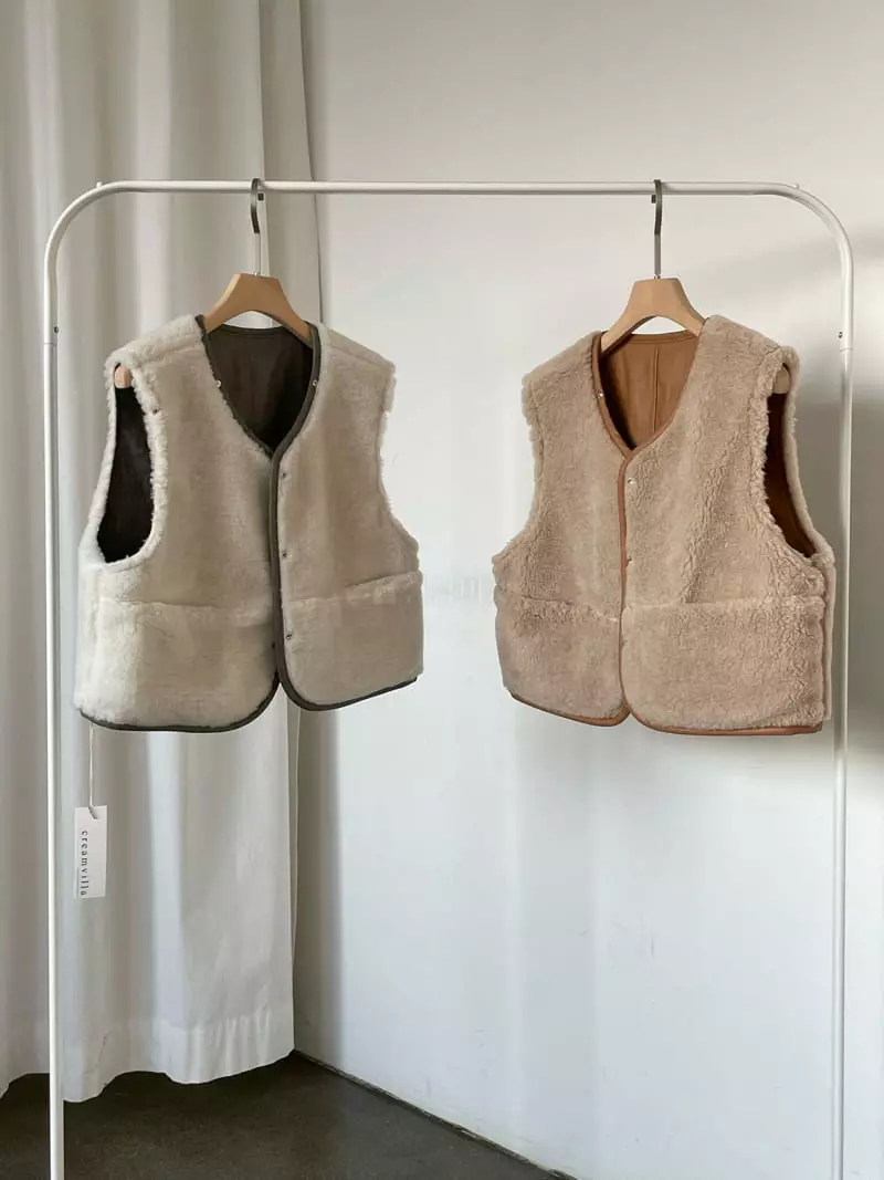 Creamvilla - Korean Women Fashion - #momslook - Reversible Vest - 6