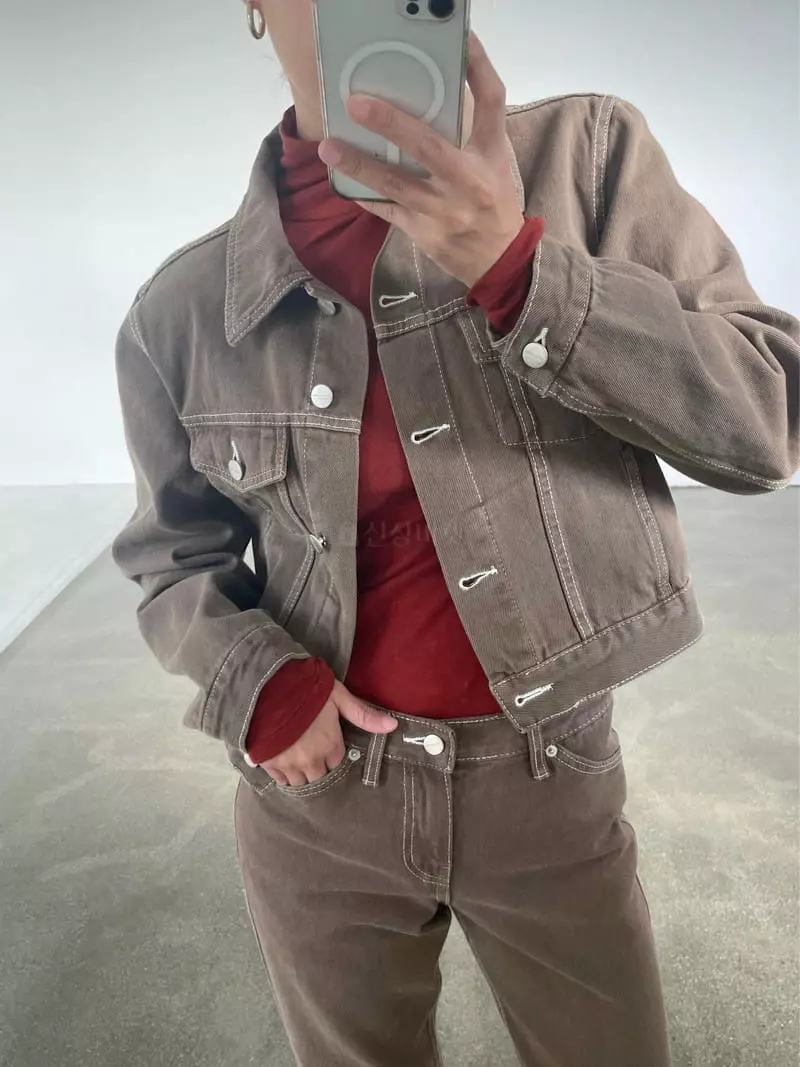 Creamvilla - Korean Women Fashion - #momslook - Wash Jacket - 8