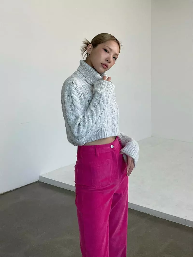 Creamvilla - Korean Women Fashion - #momslook - Lgossy Cable Knit Tee