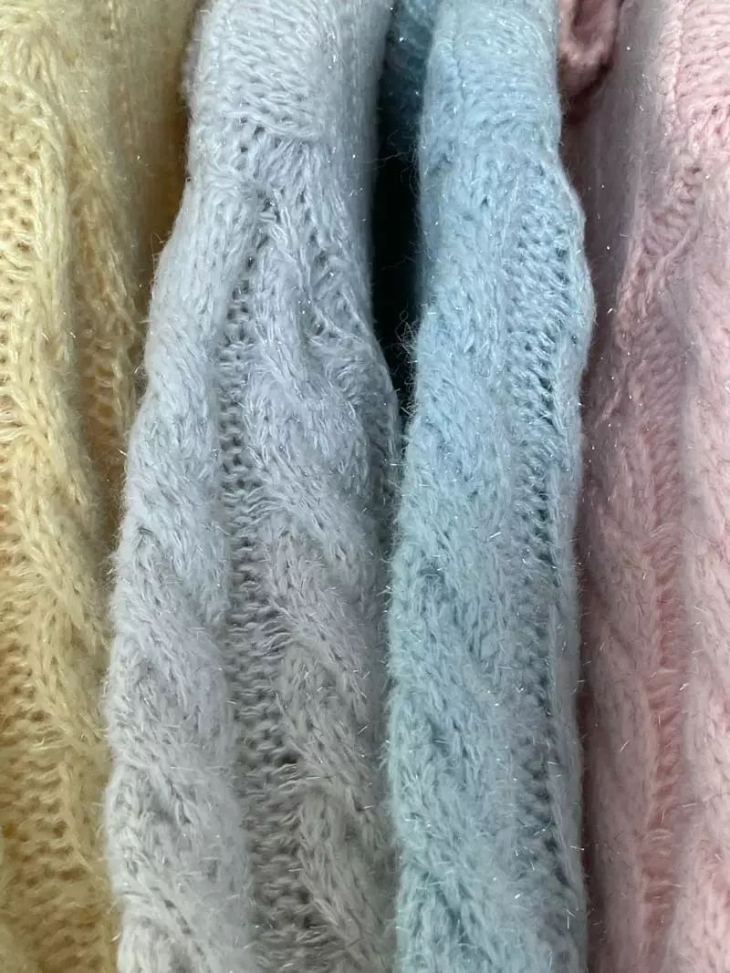 Creamvilla - Korean Women Fashion - #momslook - Lgossy Cable Knit Tee - 11