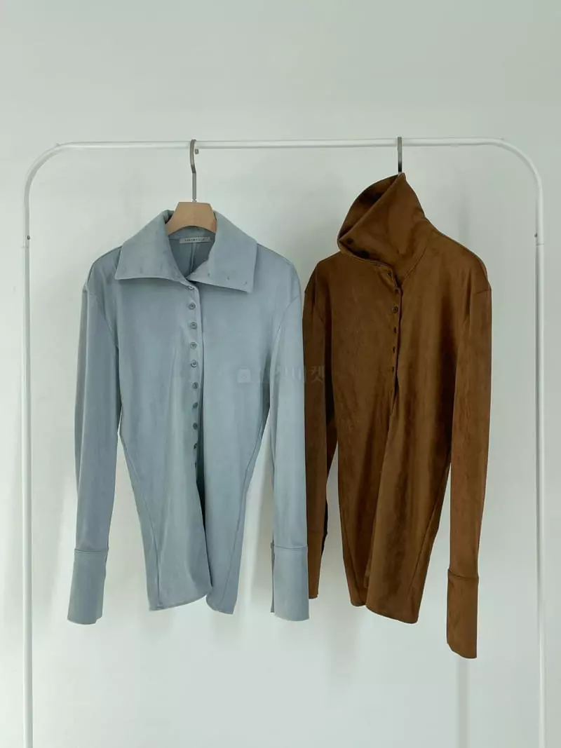 Creamvilla - Korean Women Fashion - #vintagekidsstyle - Western Suede Shirt - 7