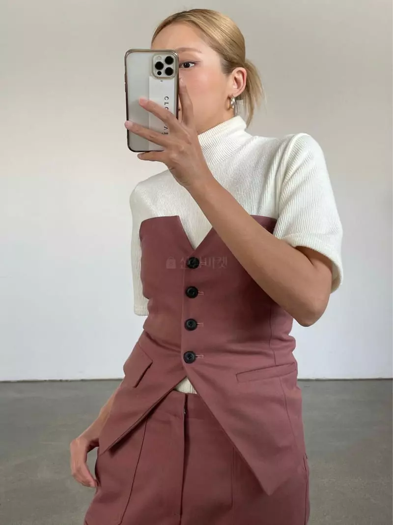 Creamvilla - Korean Women Fashion - #womensfashion - Slit Turtleneck Tee - 3