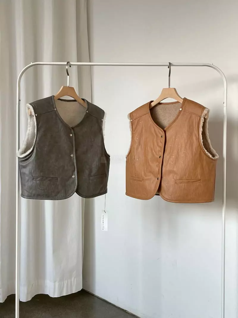 Creamvilla - Korean Women Fashion - #womensfashion - Reversible Vest - 7