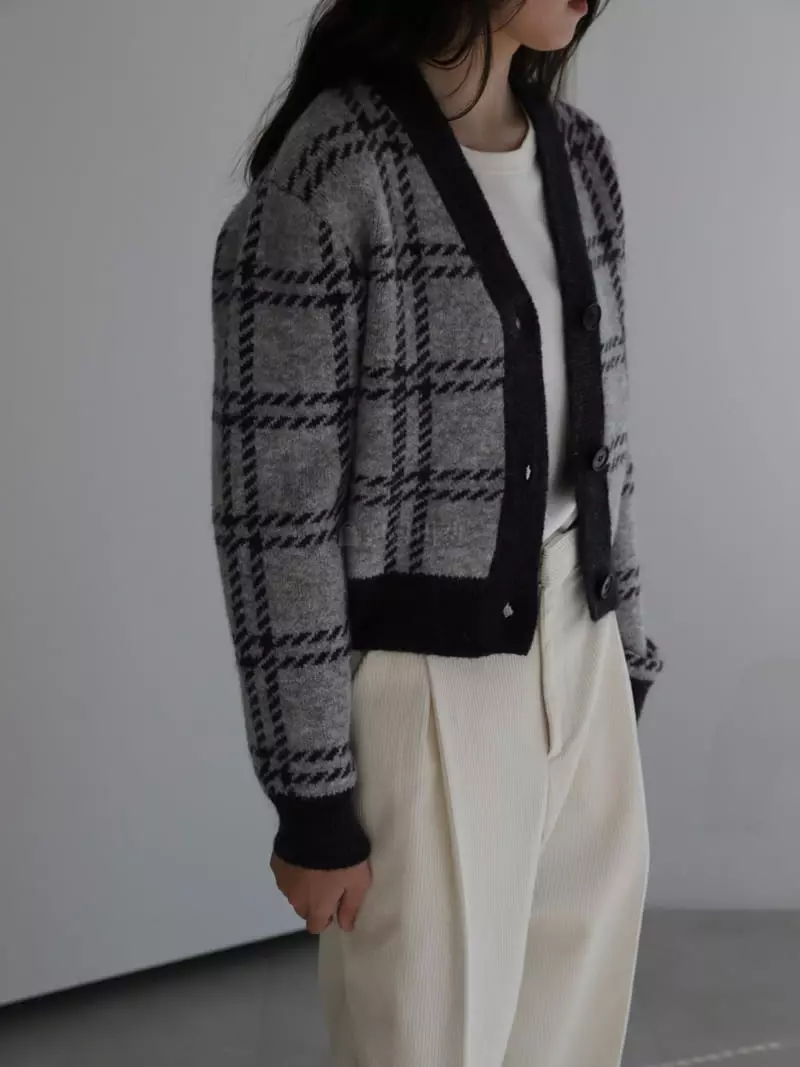 Cullum - Korean Women Fashion - #vintagekidsstyle - Sandra Jacquard Cardigan - 7
