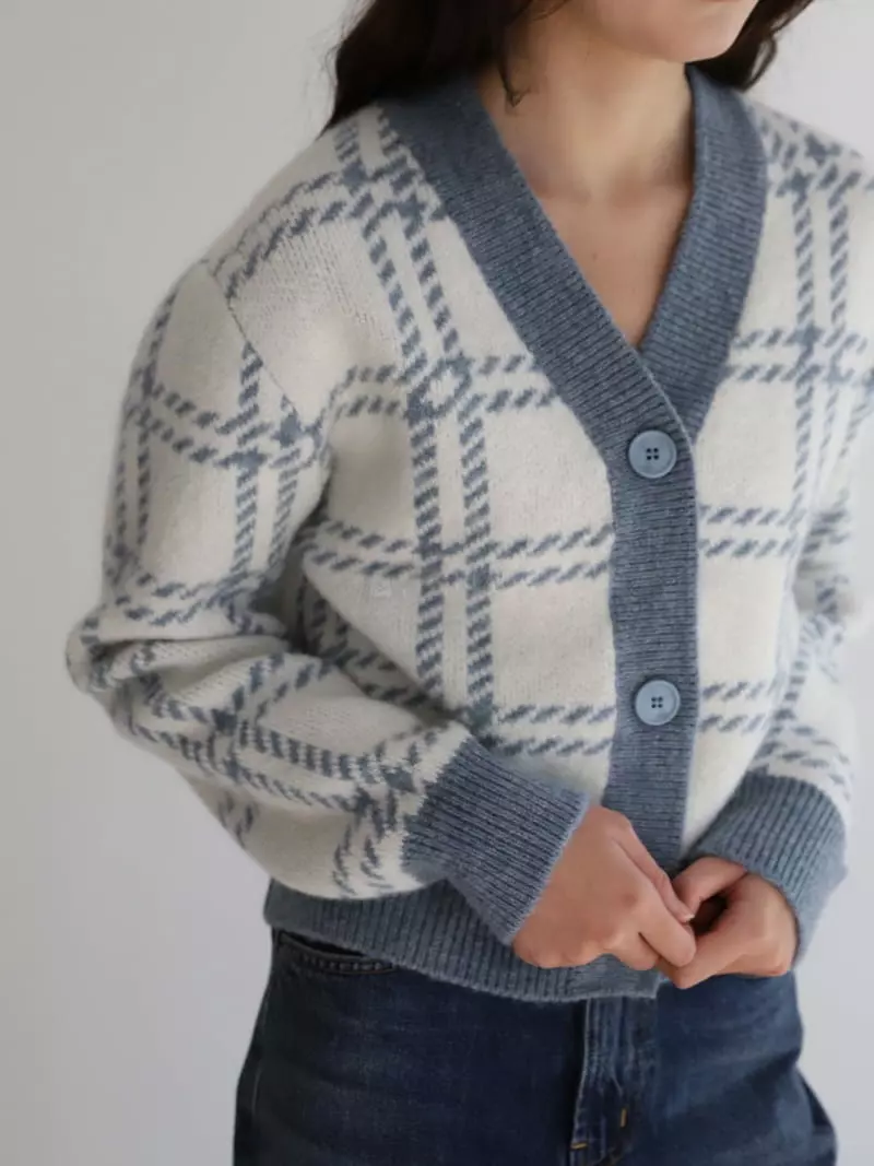 Cullum - Korean Women Fashion - #womensfashion - Sandra Jacquard Cardigan - 5