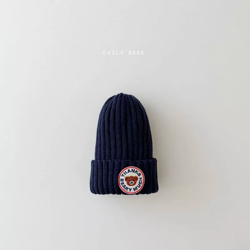 Daily Bebe - Korean Children Fashion - #Kfashion4kids - Bear Patch Beanie - 7