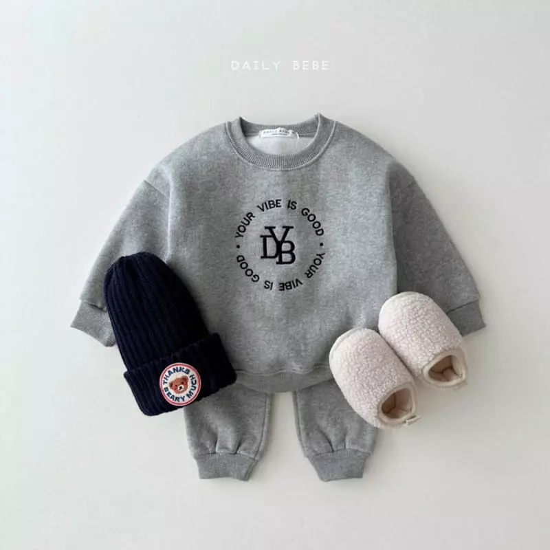 Daily Bebe - Korean Children Fashion - #Kfashion4kids - Daily Embroidery Top Bottom Set - 2