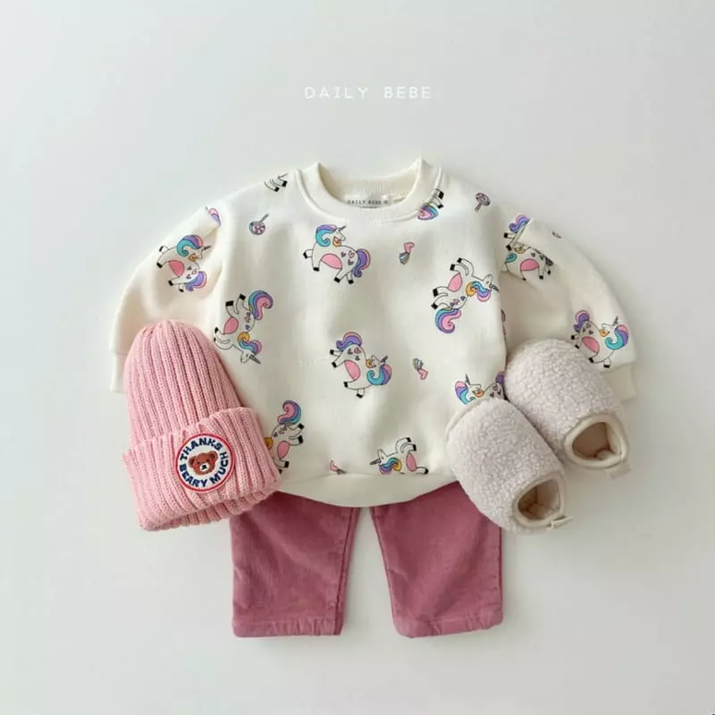 Daily Bebe - Korean Children Fashion - #Kfashion4kids - Unicorn Sweatshirt - 7