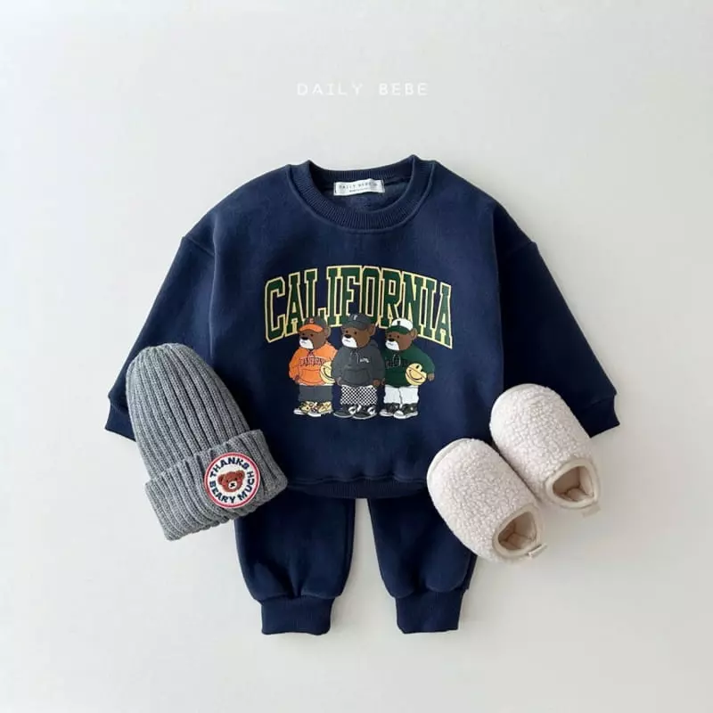 Daily Bebe - Korean Children Fashion - #childofig - Hip Bear Top Bottom Set - 3