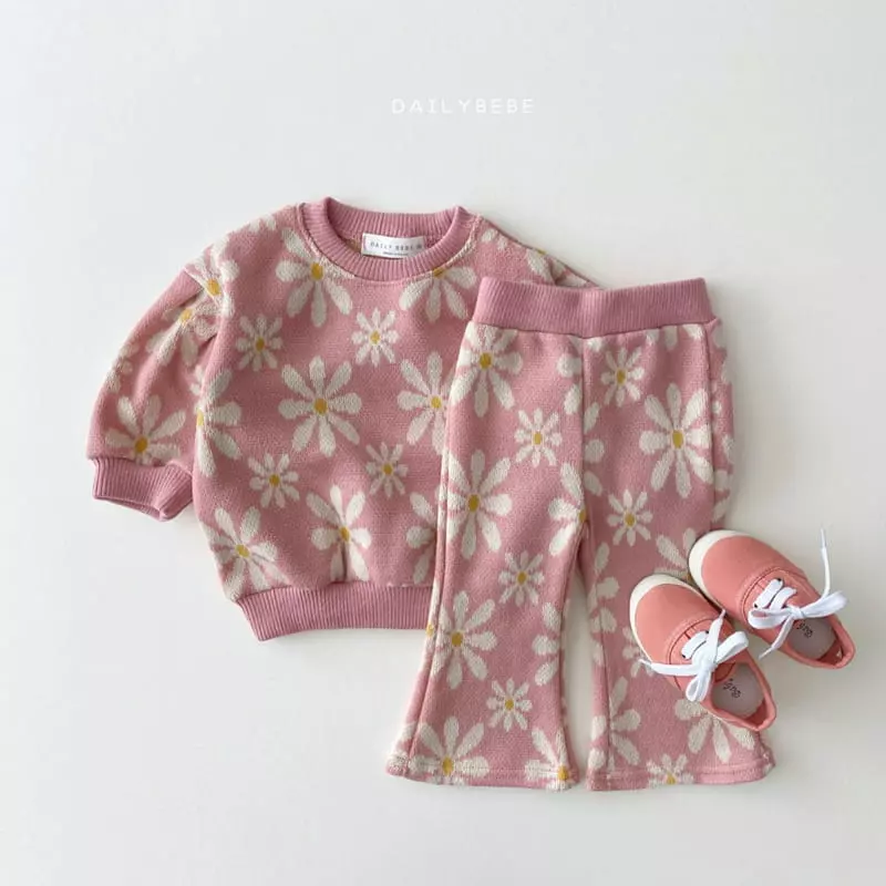 Daily Bebe - Korean Children Fashion - #childofig - Jacquard Top Bottom Set - 6
