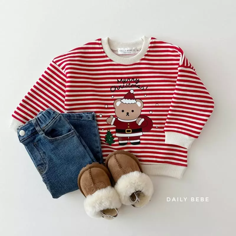 Daily Bebe - Korean Children Fashion - #childofig - Santa Bear Sweatshirt