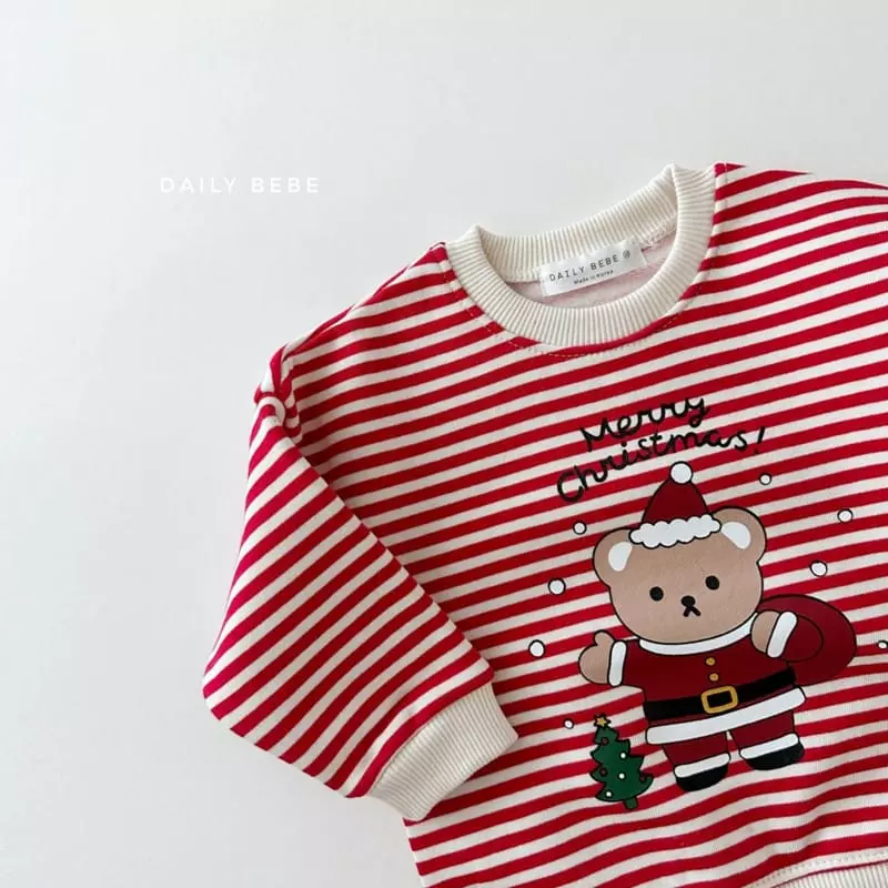 Daily Bebe - Korean Children Fashion - #childrensboutique - Santa Bear Sweatshirt - 2