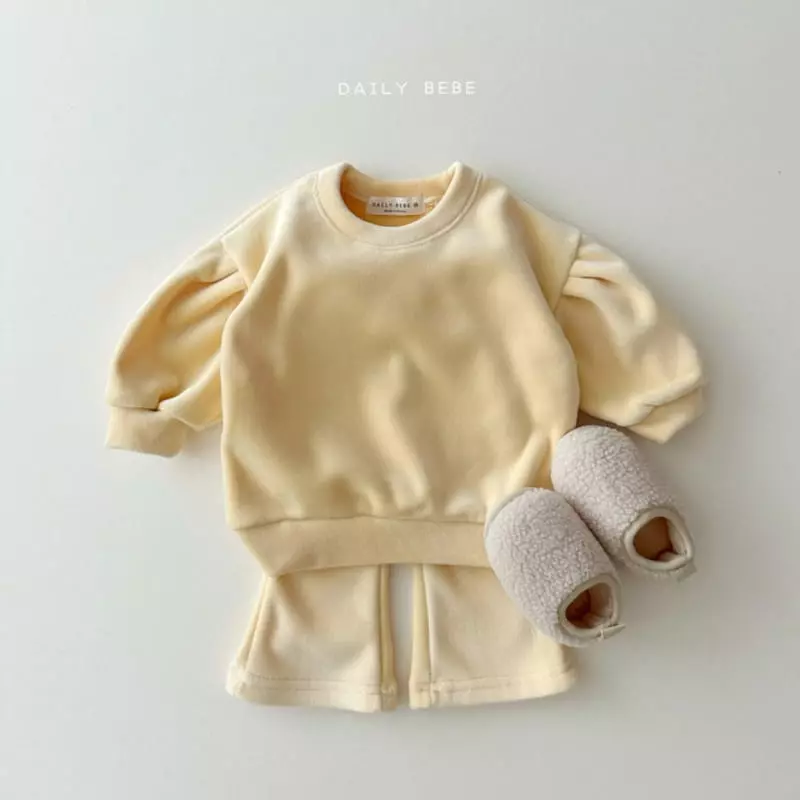 Daily Bebe - Korean Children Fashion - #designkidswear - Bootscut Top Bottom Set - 3
