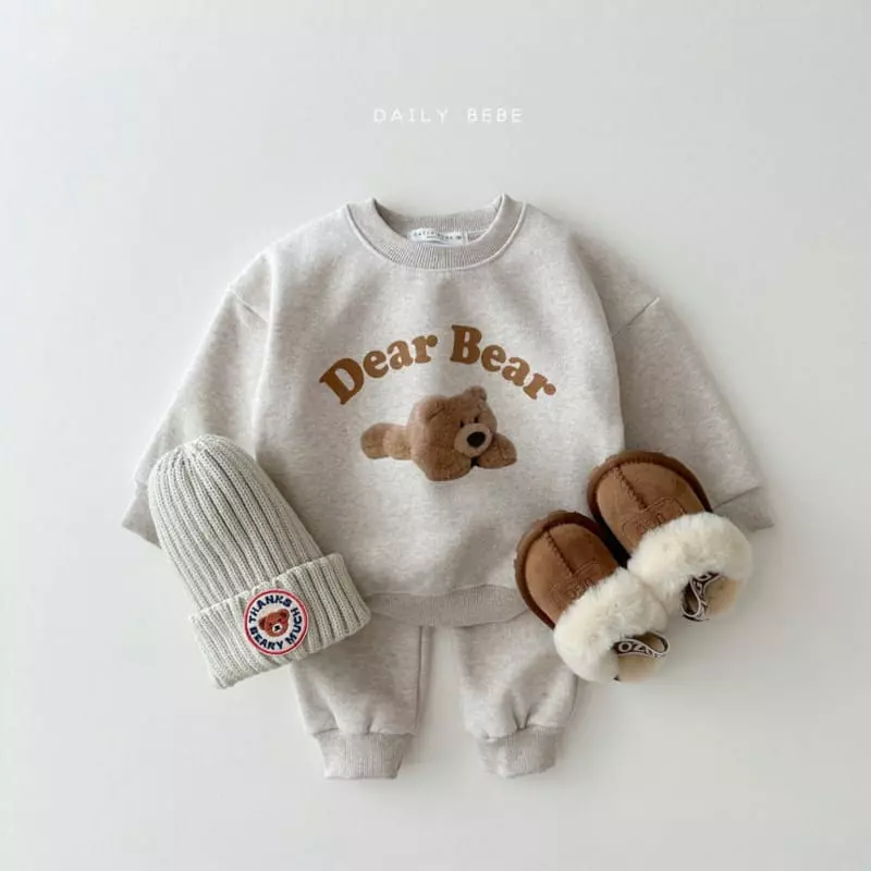 Daily Bebe - Korean Children Fashion - #designkidswear - Lie Down Friends Top Bottom Set