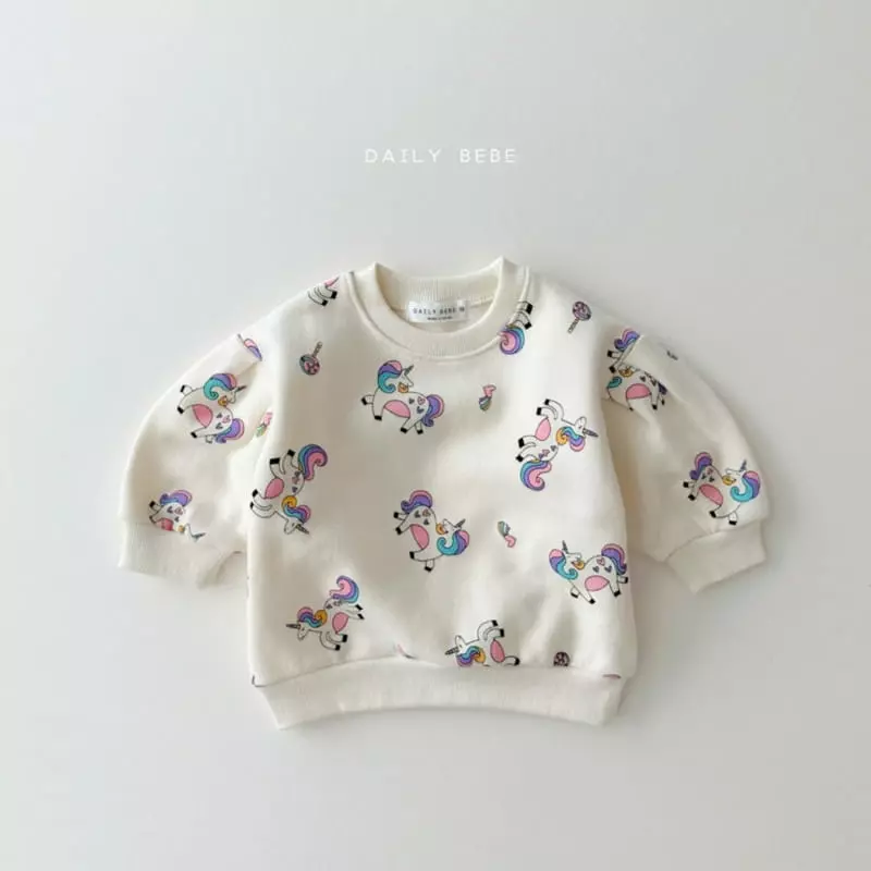 Daily Bebe - Korean Children Fashion - #designkidswear - Unicorn Sweatshirt