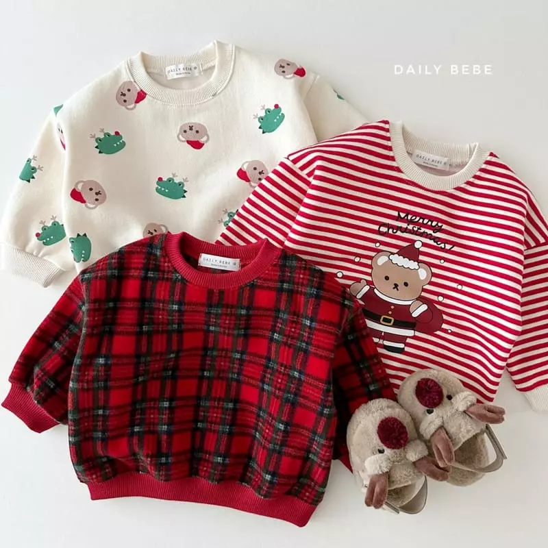 Daily Bebe - Korean Children Fashion - #designkidswear - Santa Bear Sweatshirt - 3
