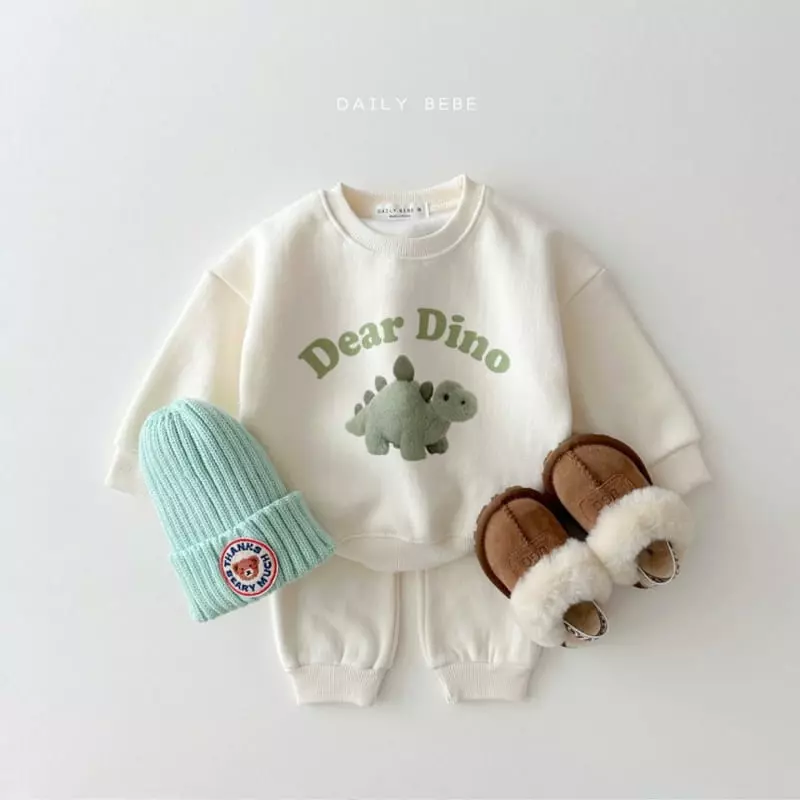 Daily Bebe - Korean Children Fashion - #fashionkids - Lie Down Friends Top Bottom Set - 3