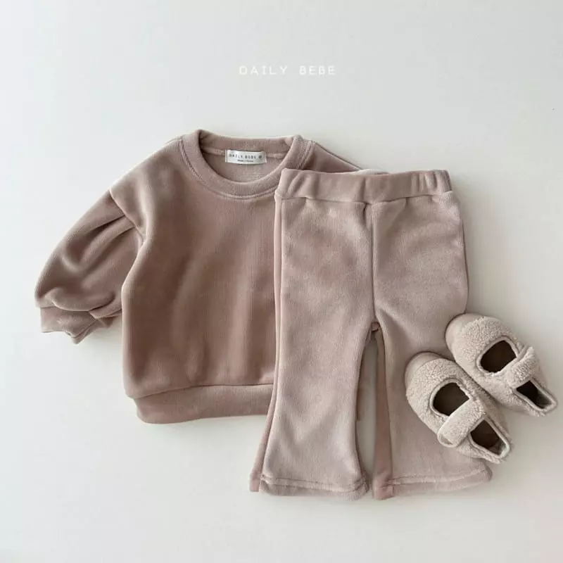 Daily Bebe - Korean Children Fashion - #kidsshorts - Bootscut Top Bottom Set - 6