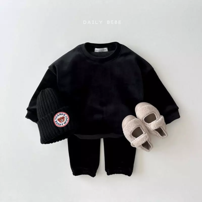 Daily Bebe - Korean Children Fashion - #kidsshorts - Mink Jogger Top Bottom Set - 5