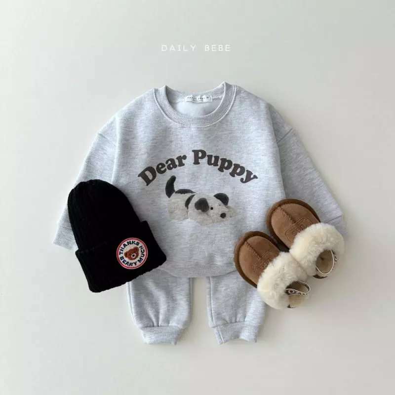 Daily Bebe - Korean Children Fashion - #fashionkids - Lie Down Friends Top Bottom Set - 4