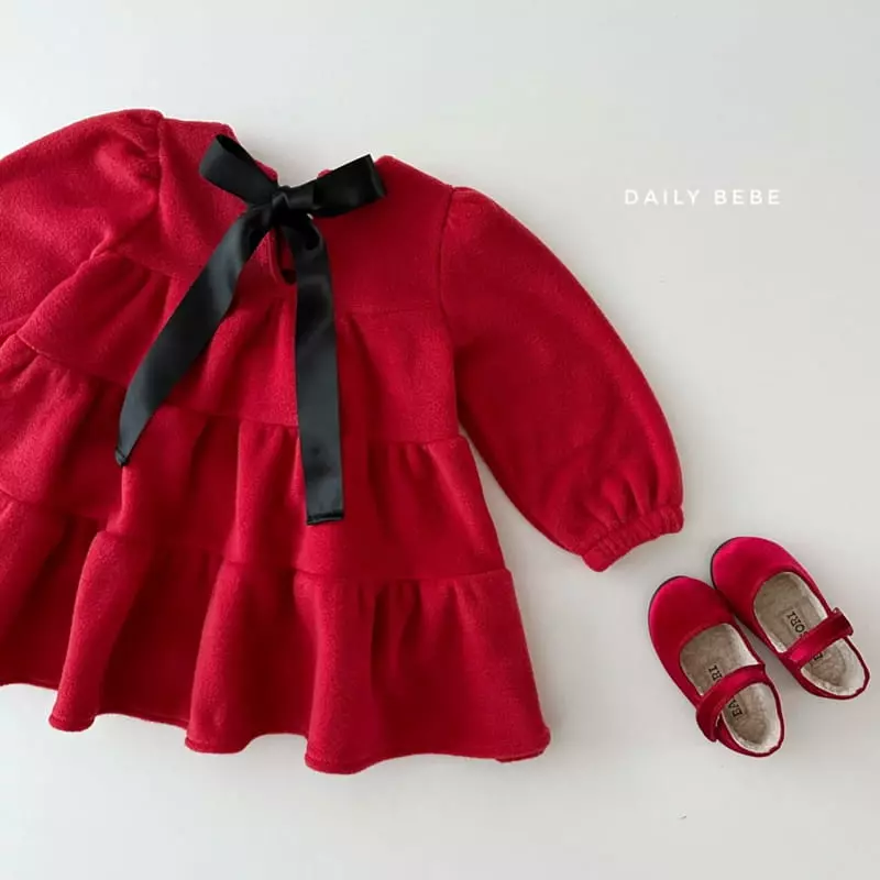 Daily Bebe - Korean Children Fashion - #kidsshorts - Ribbon Cancan One-piece