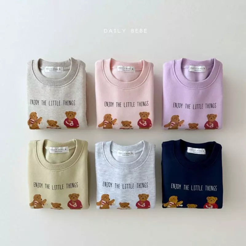 Daily Bebe - Korean Children Fashion - #kidsstore - Vintage Bear Top Bottom Set - 8