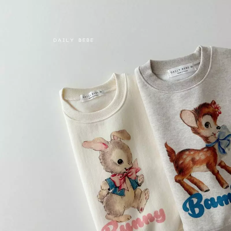 Daily Bebe - Korean Children Fashion - #kidsshorts - Barnie Bambi Top Bottom Set - 4