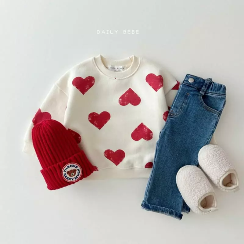 Daily Bebe - Korean Children Fashion - #kidsstore - Pattern Sweatshirt - 6