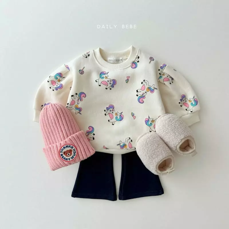 Daily Bebe - Korean Children Fashion - #kidsstore - Unicorn Sweatshirt - 5