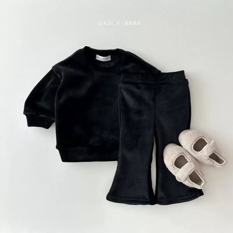 Daily Bebe - Korean Children Fashion - #kidzfashiontrend - Bootscut Top Bottom Set - 8