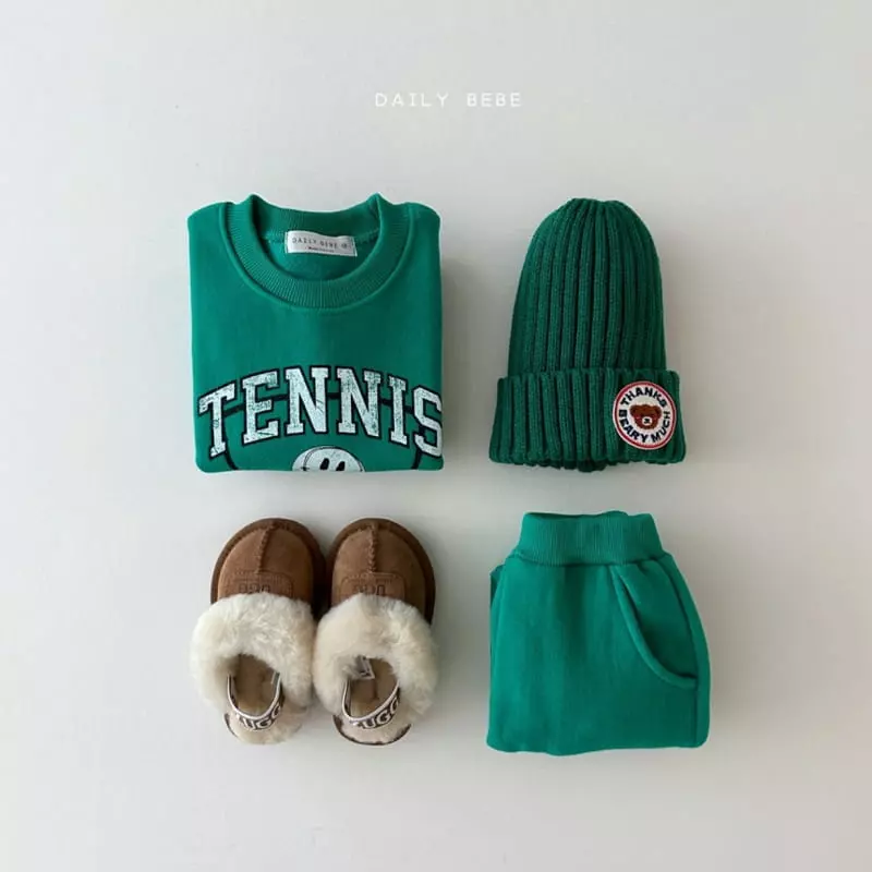 Daily Bebe - Korean Children Fashion - #kidsstore - Tennis Smile Top Bottom Set - 4