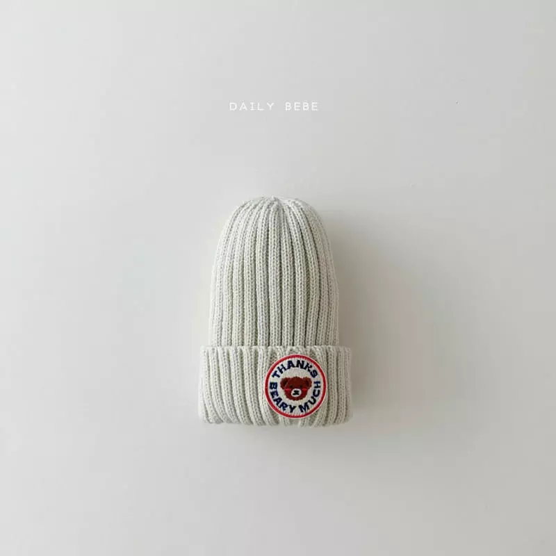 Daily Bebe - Korean Children Fashion - #littlefashionista - Bear Patch Beanie - 8