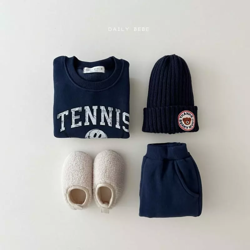 Daily Bebe - Korean Children Fashion - #littlefashionista - Tennis Smile Top Bottom Set - 6