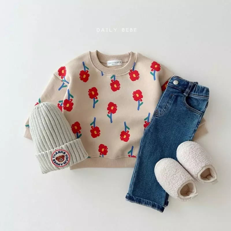 Daily Bebe - Korean Children Fashion - #littlefashionista - Pattern Sweatshirt - 9