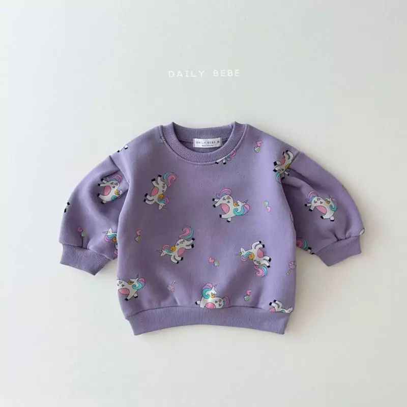 Daily Bebe - Korean Children Fashion - #littlefashionista - Unicorn Sweatshirt - 8