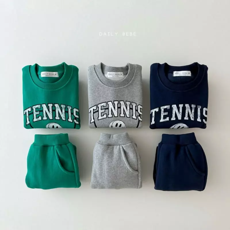Daily Bebe - Korean Children Fashion - #magicofchildhood - Tennis Smile Top Bottom Set - 7