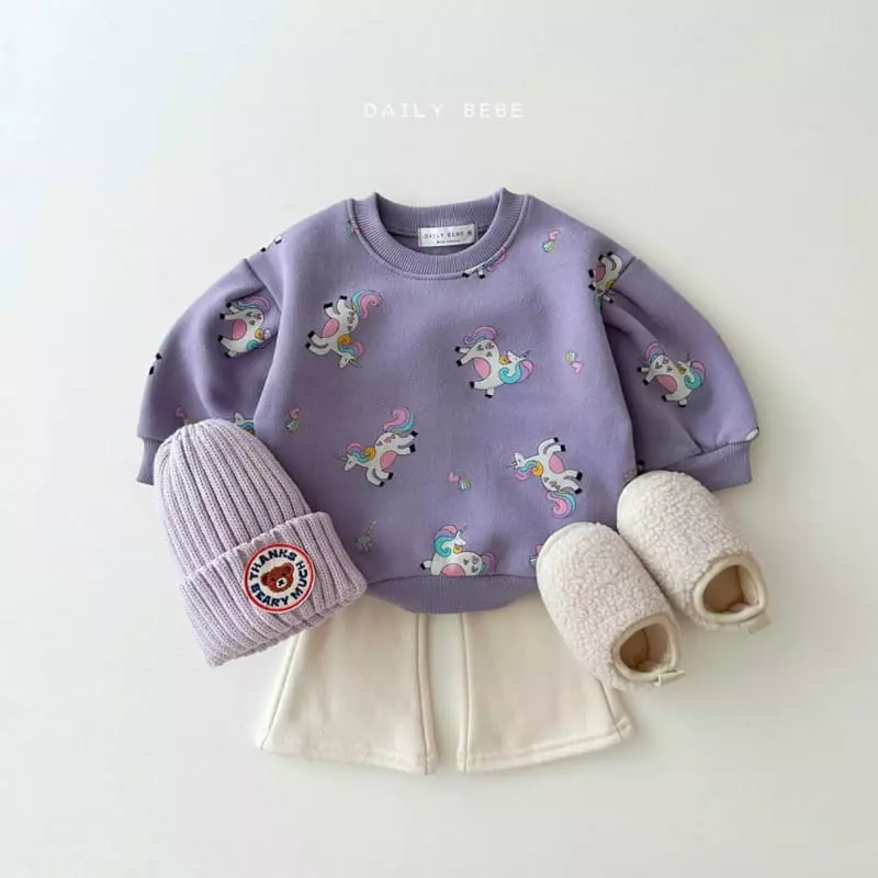 Daily Bebe - Korean Children Fashion - #magicofchildhood - Unicorn Sweatshirt - 9
