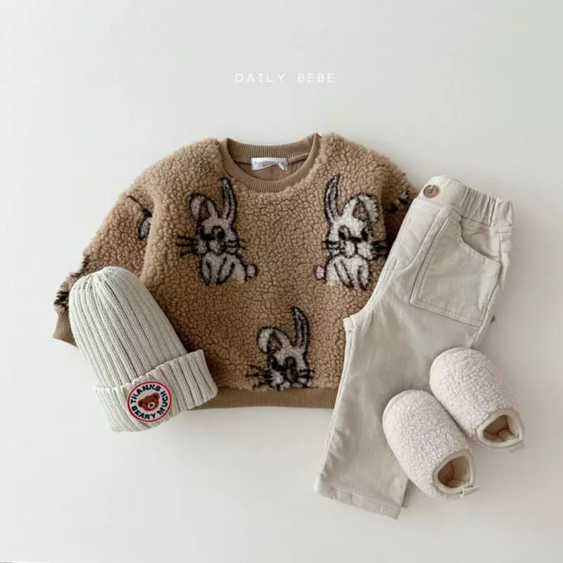 Daily Bebe - Korean Children Fashion - #magicofchildhood - Fleece Rib Pants - 11