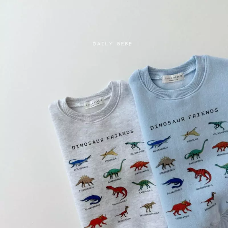 Daily Bebe - Korean Children Fashion - #minifashionista - Dino Top Bottom Set - 3