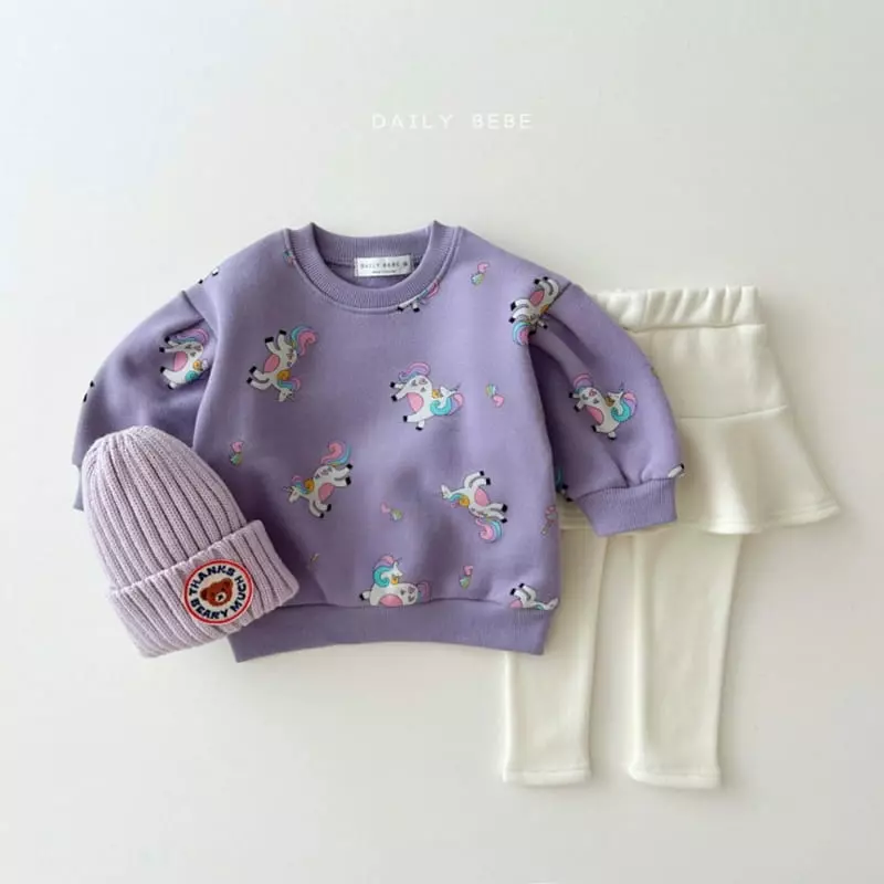 Daily Bebe - Korean Children Fashion - #minifashionista - Unicorn Sweatshirt - 10