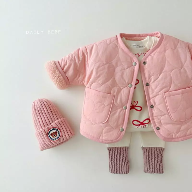Daily Bebe - Korean Children Fashion - #todddlerfashion - Heart Reversible Jumper - 5