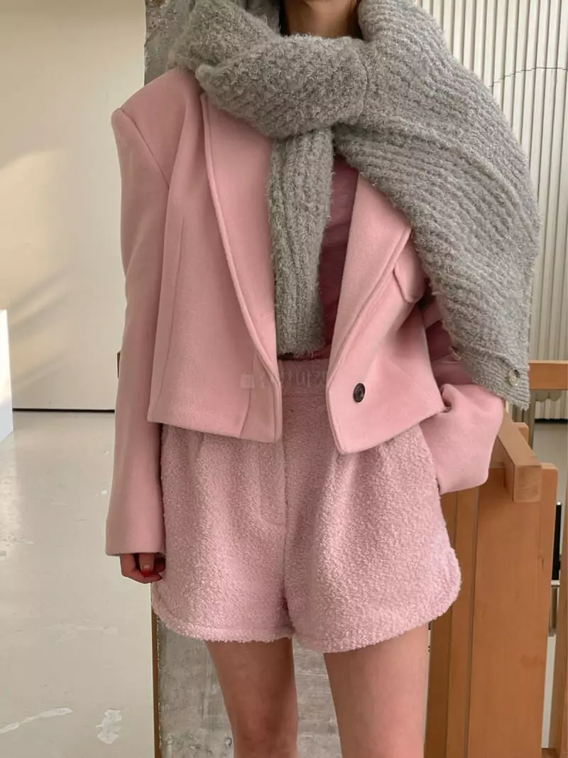 Dailyjud - Korean Women Fashion - #momslook - One Button Crop Jacket - 5