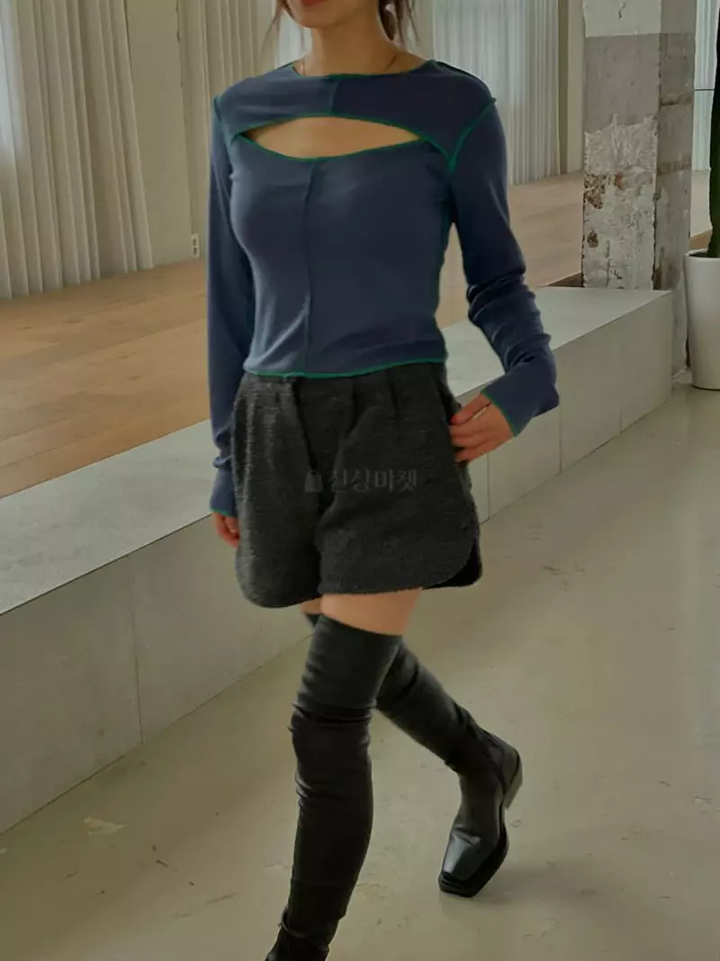 Dailyjud - Korean Women Fashion - #momslook - Over Slit Tee - 3