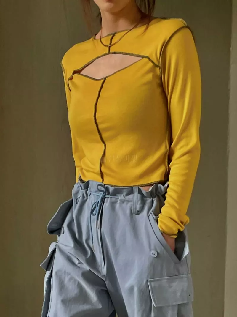 Dailyjud - Korean Women Fashion - #momslook - Over Slit Tee - 5