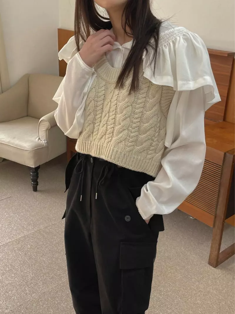 Dailyjud - Korean Women Fashion - #momslook - Smocked Blouse