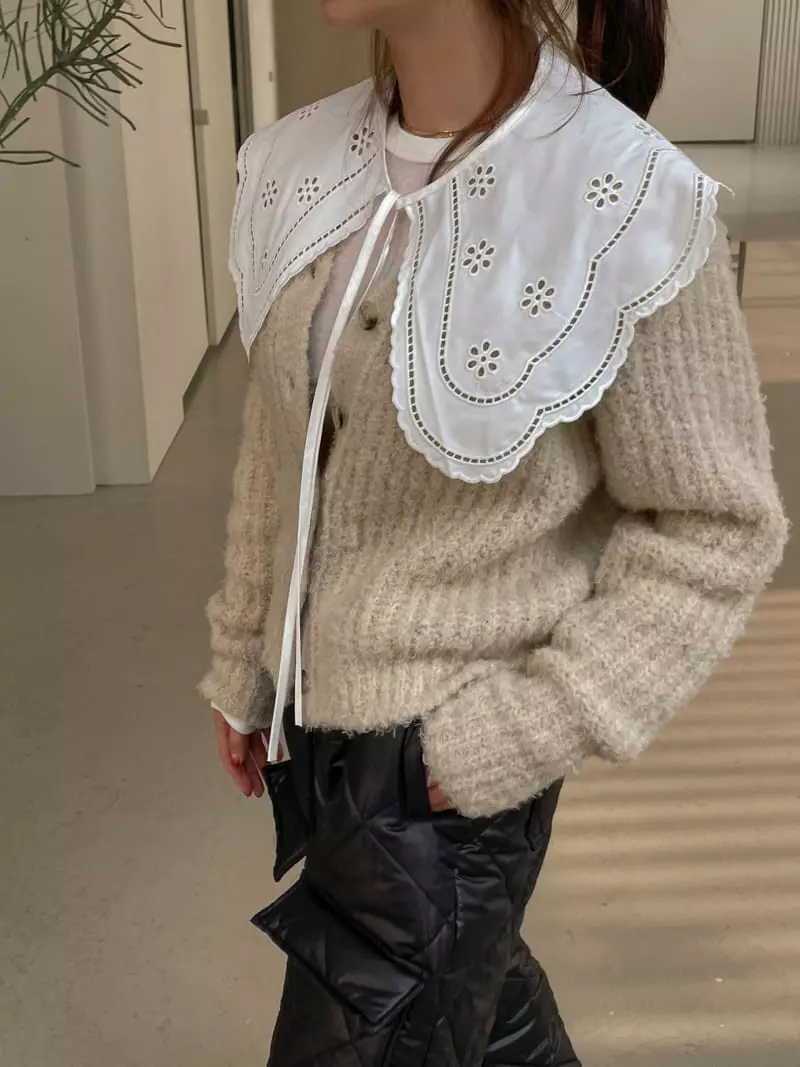 Dailyjud - Korean Women Fashion - #momslook - Bbogle Knit Cardigan - 5