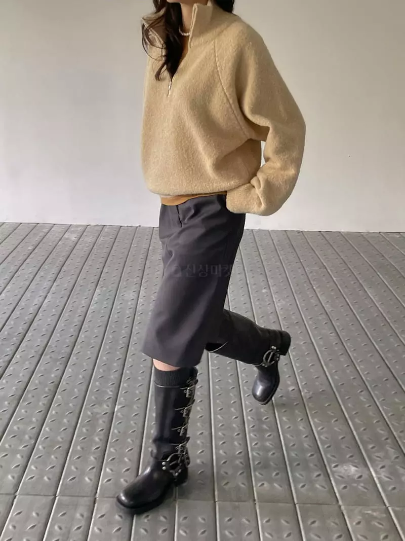 Dailyjud - Korean Women Fashion - #momslook - Bookle Zip-up Knit Tee - 10