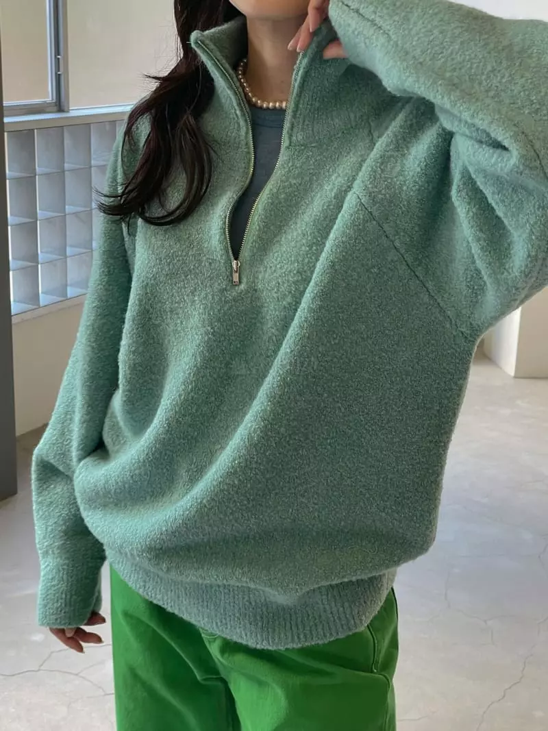 Dailyjud - Korean Women Fashion - #womensfashion - Bookle Zip-up Knit Tee - 4