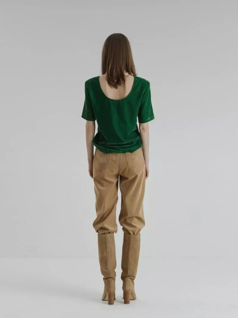 Dailyjud - Korean Women Fashion - #momslook - Velvet Top - 2