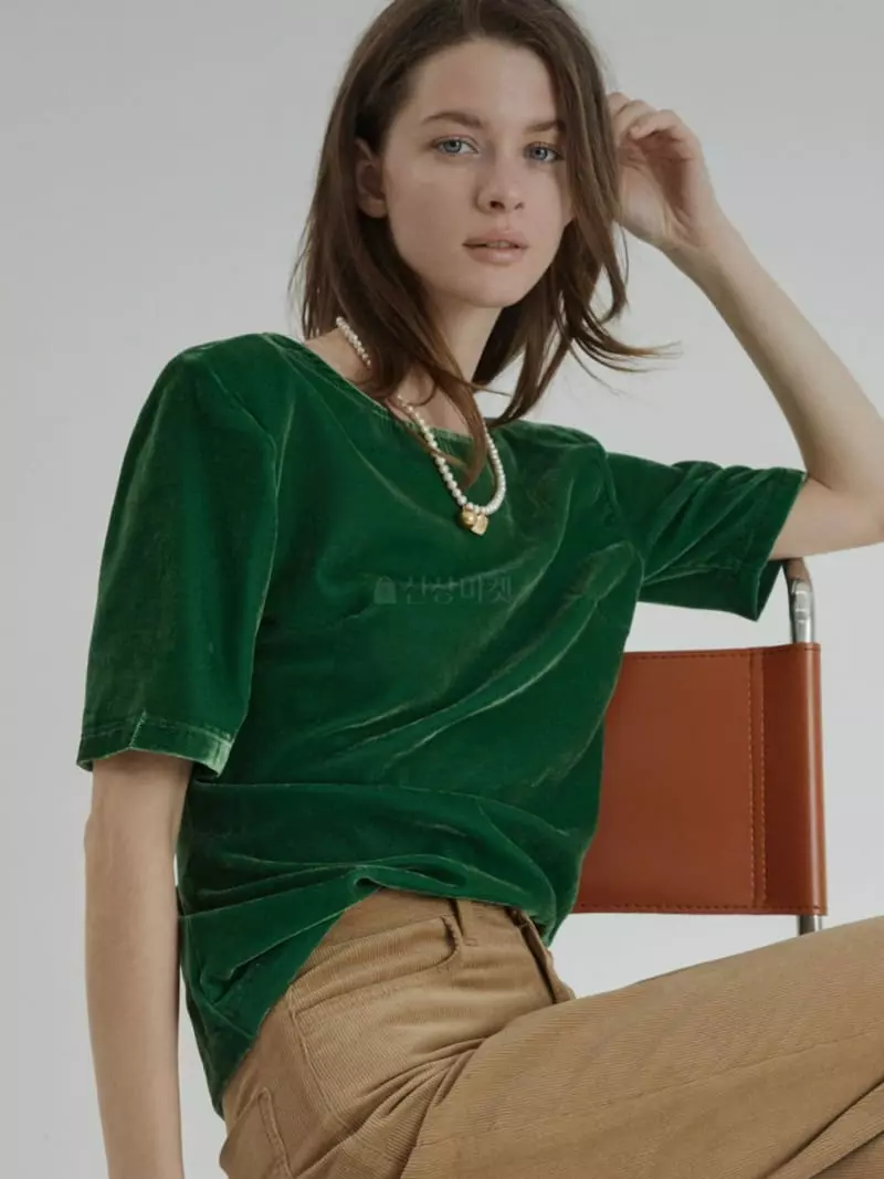 Dailyjud - Korean Women Fashion - #momslook - Velvet Top - 6
